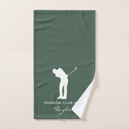 Mongram Green Golf Club Name Custom Handtuch (Handtuch)