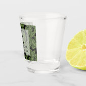 Mongram Green Leaf Tropical RING BEARER Wedding Schnapsglas (Rechts)