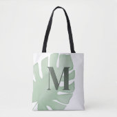 Mongram Green Tropen Palm Leaf Custom Tasche (Vorderseite)