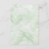 Mongram Greenery Elegant Wedding Details Begleitkarte (Rückseite)