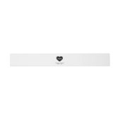 Mongram Heart Modern Wedding Einladungsbanderole (Flach)