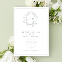 Mongram Hochzeitstich für das moderne Wappen mit g