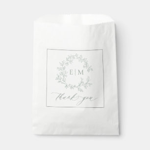 Mongram Hochzeitstich für das moderne Wappen mit g Geschenktütchen