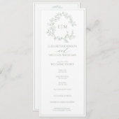 Mongram Hochzeitstich für das moderne Wappen mit g Programm (Vorne/Hinten)