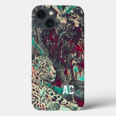 Mongram Jungle Cat Case-Mate iPhone Case (Rückseite)