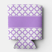 Mongram Lavender Quatrefolienmuster Hochzeit Dosenkühler (Rückseite)