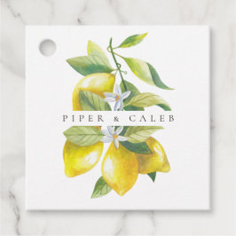 Mongram Lemon Blossoms Hochzeit Geschenkanhänger