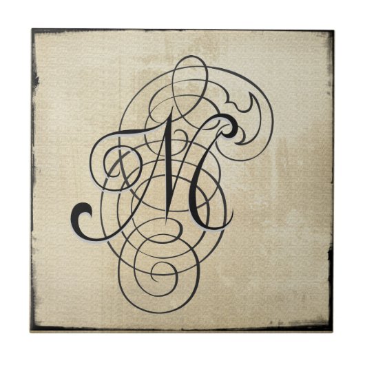 mongram "M" Fliese (Vorderseite)