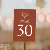 Mongram Motif von Burgundy Wedding Tischnummer