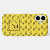 Mongram Muster der Gelben Sommerbienen Case-Mate iPhone Hülle (Rückseite (Horizontal))