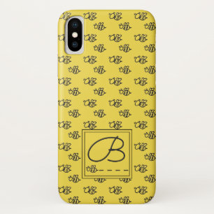 Mongram Muster der Gelben Sommerbienen Case-Mate iPhone Hülle