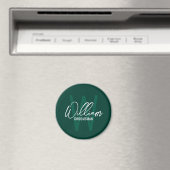 Mongram&Name für moderne Script-Personalisierte Tr Magnet (In Situ (Geschirrspüler))