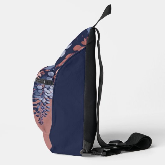 Mongram Navy Rose Wisteria Elegance Crossbody Bag (Rechts)