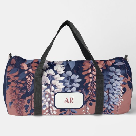 Mongram Navy Rose Wisteria Elegance Duffle Bag (Vorderseite)