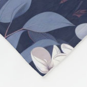 Mongram Navy Rose Wisteria Elegance Fleecedecke (Ecke)