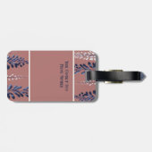 Mongram Navy Rose Wisteria Elegance Gepäckanhänger (Rückseite horizontal)