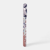 Mongram Navy Rose Wisteria Elegance iPhone 16 Hülle (Rechte Seite)