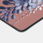 Mongram Navy Rose Wisteria Elegance Schreibtischunterlage (Ecke)