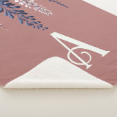 Mongram Navy Rose Wisteria Elegance Sherpadecke (3/4)