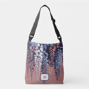 Mongram Navy Rose Wisteria Elegance Tragetaschen Mit Langen Trägern