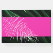 Mongram Neon Arches Tropical Wedding Guest Book Gästebuch (Rückseite)