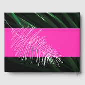 Mongram Neon Arches Tropical Wedding Guest Book Gästebuch (Rückseite)