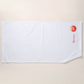 Mongram, orange, p, Strandtuch (Vorderseite)