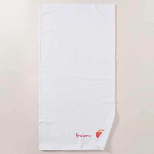 Mongram, orange, p, Strandtuch (Vorderseite)