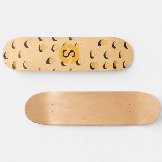 MONGRAM Orange Skateboard (Horizontal)