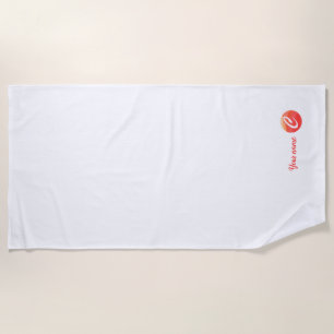 Mongram, orange, Strandtuch C