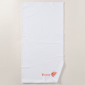Mongram, orange, Strandtuch C (Vorderseite)