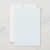 Mongram Pale Blue RSVP Card Hochzeitswebsite Karte (Rückseite)