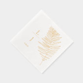 Mongram Palm Leaf Wedding Servietten Mit Folie (Rechts)