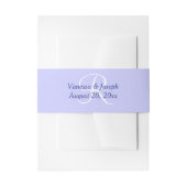 Mongram Periwinkle Wedding Einladungsbanderole (Vorderseite Beispiel)