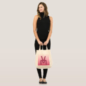 Mongram Pink Gradient Tasche (Vorderseite (Model))