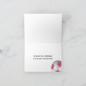 Mongram Pink Soccer Ball Muster Happy Birthday Karte (Innenseite)