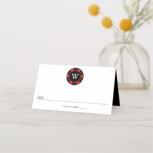 Mongram Poker Mongram Casino Hochzeit von Red Glit Platzkarte