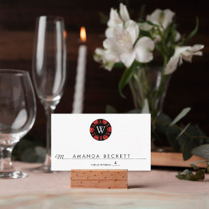 Mongram Poker Mongram Casino Hochzeit von Red Glit Platzkarte