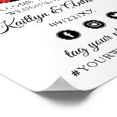 Mongram Poker Mongram Casino Hochzeit von Red Glit Poster (Ecke)