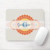 Mongram Radiant Aegean Summer Ornamental Mandala Mousepad (Mit Mouse)