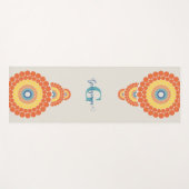 Mongram Radiant Aegean Summer Ornamental Mandala Yogamatte (Vorderseite (Horizontal))
