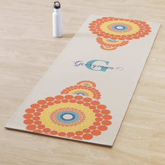 Mongram Radiant Aegean Summer Ornamental Mandala Yogamatte (Beispiel)
