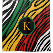 Mongram Red Green Yellow Black History Montag Duschvorhang (Vorderseite)