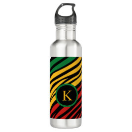 Mongram Red Green Yellow Black History Montag Edelstahlflasche