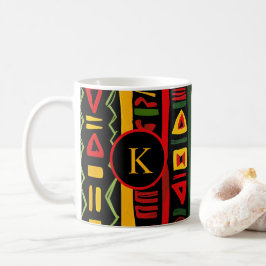 Mongram Red Green Yellow Black History Montag Kaffeetasse