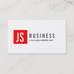 Mongram Red Square Producer Business Card Visitenkarte