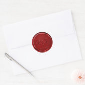 Mongram Red Wax Siegel Wedding Stickers (Umschlag)
