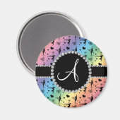 Mongram Regenbogengymnastik-Herzklopfen Magnet (Vorderseite/Rückseite)