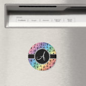 Mongram Regenbogengymnastik-Herzklopfen Magnet (In Situ (Geschirrspüler))