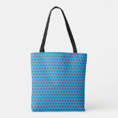 Mongram Rotes Herz Mädchenhaft Luftballon Blau All Tasche (Rückseite)
